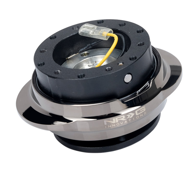 NRG Quick Release Kit - Black Body/ Black Chrome Oval Ring - Black Ops Auto Works