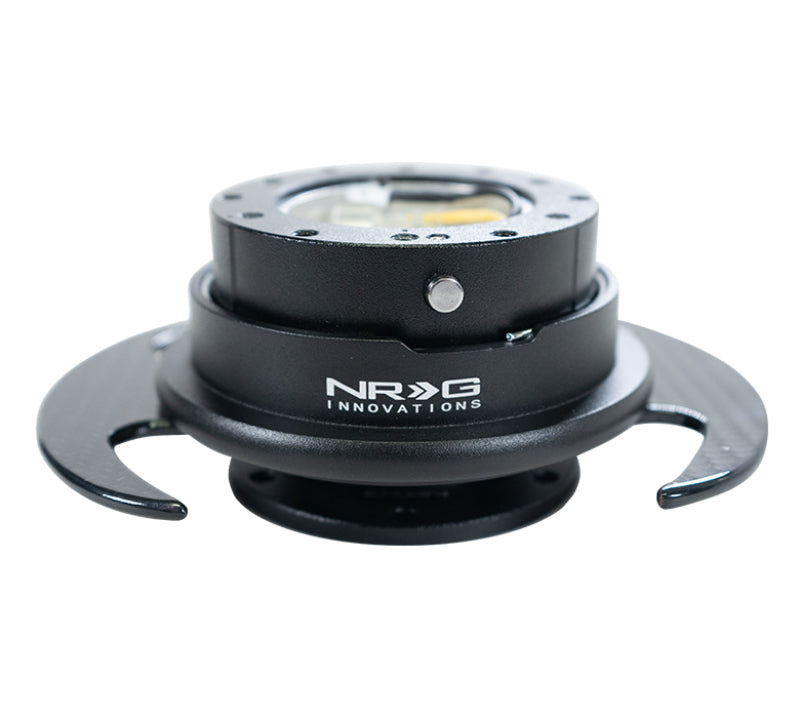 NRG Quick Release Kit Gen 3.0 - Black Body / Black Ring w/ Carbon Fiber Handles - Black Ops Auto Works