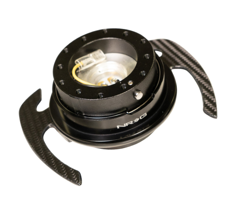 NRG Quick Release Kit Gen 4.0 - Black Body / Black Ring w/ CF Handles - Black Ops Auto Works