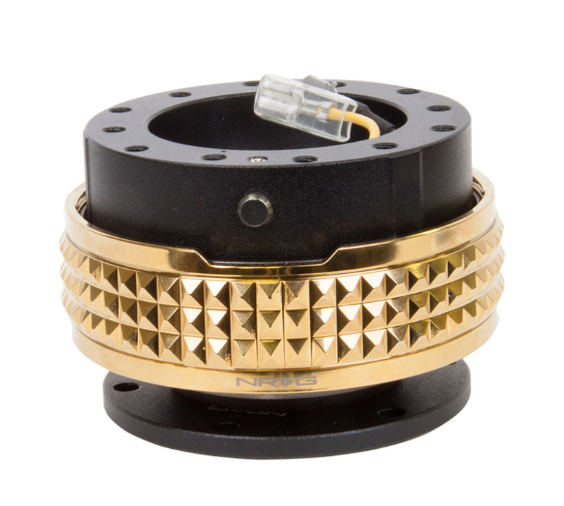 NRG Quick Release Kit - Pyramid Edition - Black Body / Chrome Gold Pyramid Ring - Black Ops Auto Works