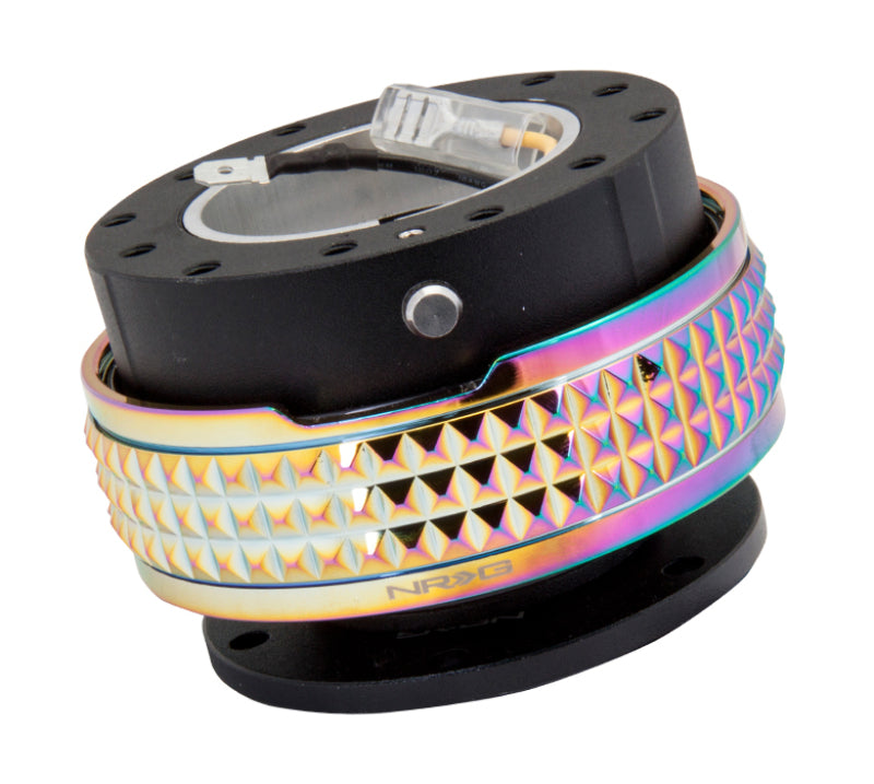 NRG Quick Release Kit - Pyramid Edition - Black Body / Neochrome Pyramid Ring - Black Ops Auto Works