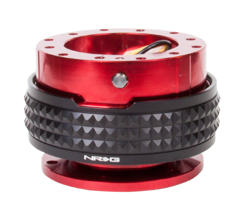 NRG Quick Release Kit - Pyramid Edition - Red Body / Black Pyramid Ring - Black Ops Auto Works