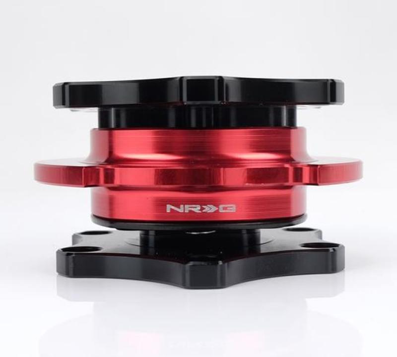 NRG Quick Release SFI SPEC 42.1 - Shinny Black Body / Red Shinny Ring - Black Ops Auto Works