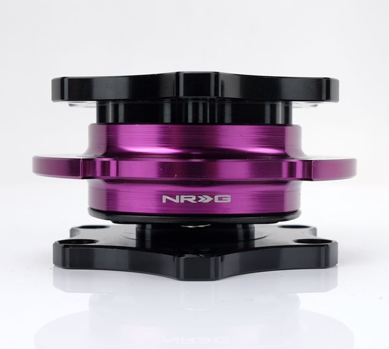 NRG Quick Release SFI SPEC 42.1 - Shiny Black Body / Shiny Purple Ring - Black Ops Auto Works