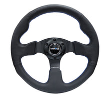 Load image into Gallery viewer, NRG Reinforced Steering Wheel (320mm) Black Leather w/Blue Stitching - Black Ops Auto Works