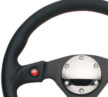 Load image into Gallery viewer, NRG Reinforced Steering Wheel (320mm) Blk Leather w/Dual Buttons - Black Ops Auto Works