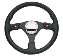 Load image into Gallery viewer, NRG Reinforced Steering Wheel (320mm) Blk Leather w/Dual Buttons - Black Ops Auto Works