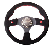 Load image into Gallery viewer, NRG Reinforced Steering Wheel (320mm) Blk Suede w/Dual Buttons - Black Ops Auto Works