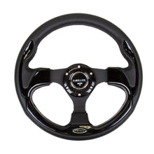 Load image into Gallery viewer, NRG Reinforced Steering Wheel (320mm) Blk w/Gloss Black Trim - NRG RST-001BK