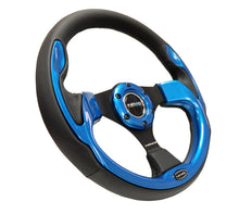 Load image into Gallery viewer, NRG Reinforced Steering Wheel (320mm) Blk w/Blue Trim - Black Ops Auto Works