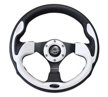 Load image into Gallery viewer, NRG Reinforced Steering Wheel (320mm) Blk w/White Trim &amp; 4mm 3-Spoke - Black Ops Auto Works