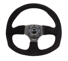 Load image into Gallery viewer, NRG Reinforced Steering Wheel (320mm Horizontal / 330mm Vertical) Black Suede w/Black Stitching - Black Ops Auto Works