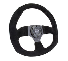 Load image into Gallery viewer, NRG Reinforced Steering Wheel (320mm Horizontal / 330mm Vertical) Black Suede w/Black Stitching - Black Ops Auto Works