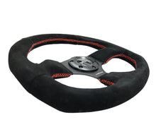 Load image into Gallery viewer, NRG Reinforced Steering Wheel (320mm Horizontal / 330mm Vertical) Suede w/Red Stitch - Black Ops Auto Works