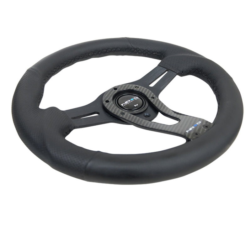 NRG Reinforced Steering Wheel (320mm) w/Carbon Center Spoke - Black Ops Auto Works
