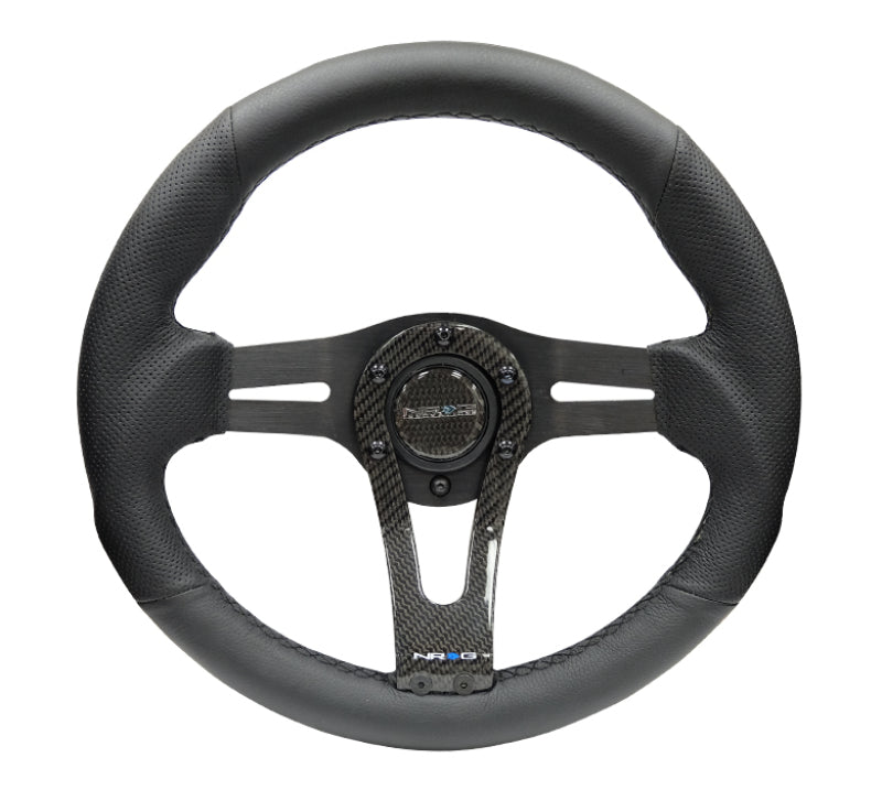 NRG Reinforced Steering Wheel (320mm) w/Carbon Center Spoke - Black Ops Auto Works