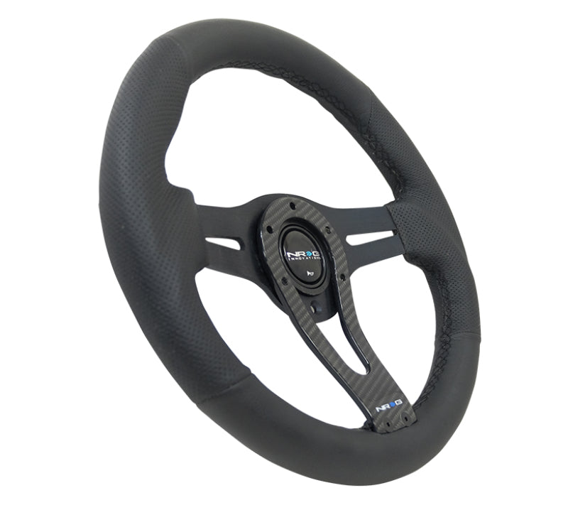 NRG Reinforced Steering Wheel (320mm) w/Carbon Center Spoke - Black Ops Auto Works
