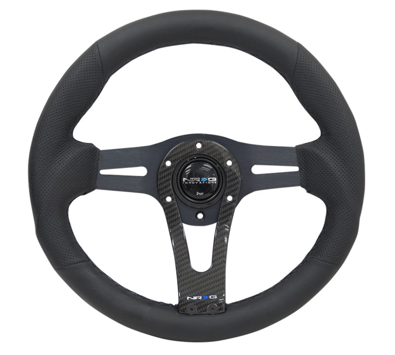 NRG Reinforced Steering Wheel (320mm) w/Carbon Center Spoke - Black Ops Auto Works
