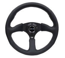 Load image into Gallery viewer, NRG Reinforced Steering Wheel (350mm / 2.5in. Deep) Blk Leather Comfort Grip w/5mm Matte Blk Spokes - Black Ops Auto Works