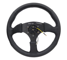 Load image into Gallery viewer, NRG Reinforced Steering Wheel (350mm / 2.5in. Deep) Blk Leather Comfort Grip w/5mm Matte Blk Spokes - Black Ops Auto Works