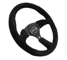 Load image into Gallery viewer, NRG Reinforced Steering Wheel (350mm / 2.5in. Deep) Blk Suede Comfort Grip w/5mm Matte Blk Spokes - Black Ops Auto Works