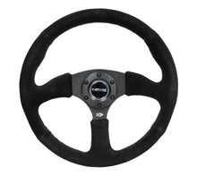 Load image into Gallery viewer, NRG Reinforced Steering Wheel (350mm / 2.5in. Deep) Blk Suede Comfort Grip w/5mm Matte Blk Spokes - Black Ops Auto Works