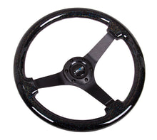 Load image into Gallery viewer, NRG Reinforced Steering Wheel (350mm / 3in Deep) Classic Blk Sparkle Wood Grain w/Blk 3-Spoke Center - Black Ops Auto Works