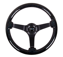 Load image into Gallery viewer, NRG Reinforced Steering Wheel (350mm / 3in Deep) Classic Blk Sparkle Wood Grain w/Blk 3-Spoke Center - Black Ops Auto Works