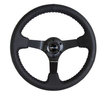 Load image into Gallery viewer, NRG Reinforced Steering Wheel (350mm / 3in. Deep) Bk Leather w/Bk BBall Stitch (Odi Bakchis Edition) - Black Ops Auto Works