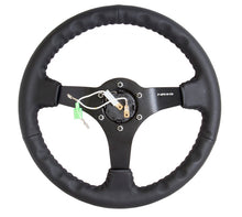 Load image into Gallery viewer, NRG Reinforced Steering Wheel (350mm / 3in. Deep) Bk Leather w/Bk BBall Stitch (Odi Bakchis Edition) - Black Ops Auto Works