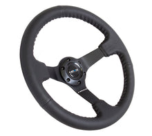 Load image into Gallery viewer, NRG Reinforced Steering Wheel (350mm / 3in. Deep) Bk Leather w/Bk BBall Stitch (Odi Bakchis Edition) - Black Ops Auto Works