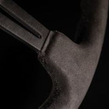Load image into Gallery viewer, NRG Reinforced Steering Wheel (350mm / 3in. Deep) Black Leather w/ Alcantara Stitching - Black Ops Auto Works