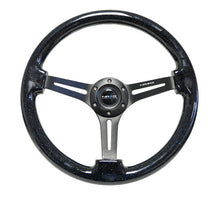 Load image into Gallery viewer, NRG Reinforced Steering Wheel (350mm / 3in. Deep) Black Multi Color Flake Wood w/ Black Matte Center - Black Ops Auto Works