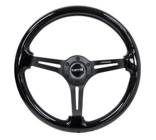 Load image into Gallery viewer, NRG Reinforced Steering Wheel (350mm / 3in. Deep) Blk Wood w/Blk Matte Spoke/Black Center Mark - Black Ops Auto Works