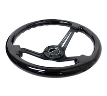 Load image into Gallery viewer, NRG Reinforced Steering Wheel (350mm / 3in. Deep) Blk Wood w/Blk Matte Spoke/Black Center Mark - Black Ops Auto Works