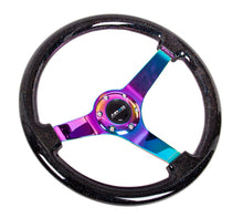 Load image into Gallery viewer, NRG Reinforced Steering Wheel (350mm / 3in. Deep) Classic Blk Sparkle w/4mm Neochrome 3-Spoke Center - Black Ops Auto Works