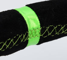 Load image into Gallery viewer, NRG Reinforced Steering Wheel 350mm/3in. Deep Blk Suede/ Neon Green Stitch w/5mm Matte Black Spoke - Black Ops Auto Works