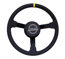 Load image into Gallery viewer, NRG Reinforced Steering Wheel (380mm) Nascar/ Alcantara 3 Spoke w/ NRG Logo/ Removable Crushed Pad NRG NRGRST-380MB-A