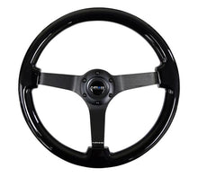 Load image into Gallery viewer, NRG Reinforced Steering Wheel Classic Wood Grain (350mm / 3in. Deep) Matte Black Solid 3-Spoke - Black Ops Auto Works