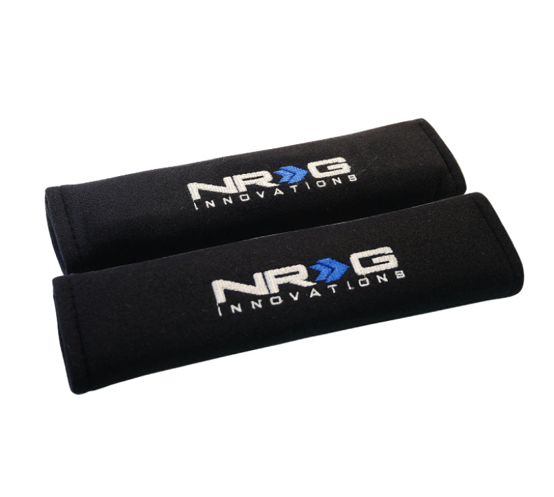 NRG Seat Belt Pads 2.7in. W x 11in. L (Black) Short - 2pc - Black Ops Auto Works