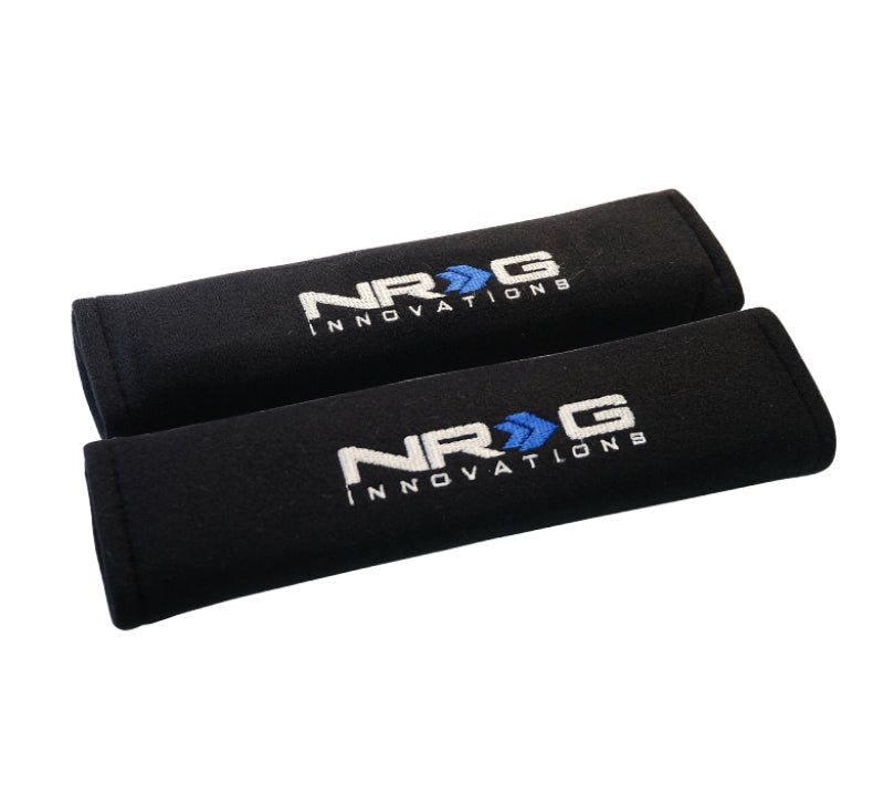 NRG Seat Belt Pads 2.7in. W x 11in. L (Black) Short - 2pc - Black Ops Auto Works