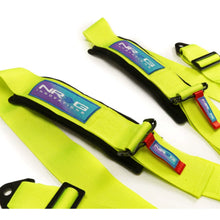 Load image into Gallery viewer, NRG SFI 16.1 5Pt 3 Inch Seat Belt Harness with Pads / Cam Lock - Neon Green - NRG SBH-B6PCNG