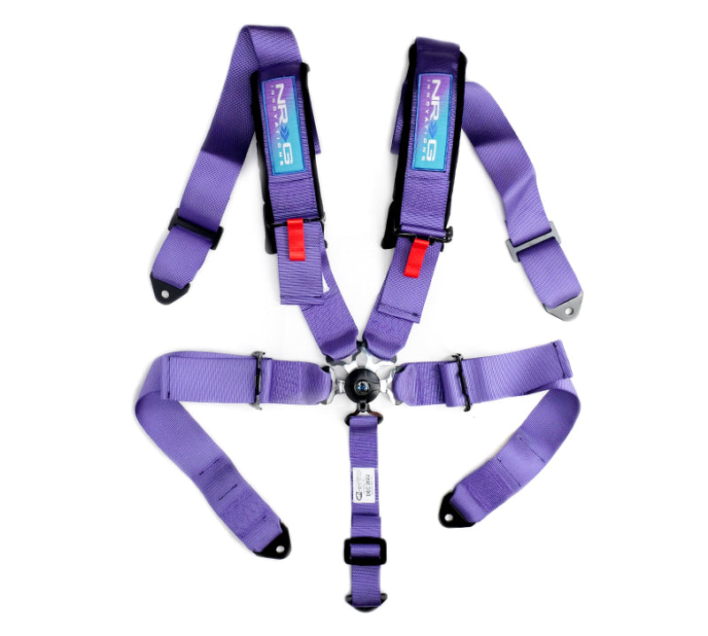 NRG SFI 16.1 5Pt 3 Inch Seat Belt Harness with Pads / Cam Lock - Purple - Black Ops Auto Works