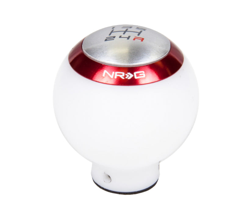 NRG Shift Knob - White (Includes 4 Interchangeable Rings) - Black Ops Auto Works