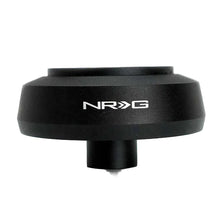 Load image into Gallery viewer, Side profile of the NRG SRK-145H short hub adapter with the NRG logo and the protruding column collar