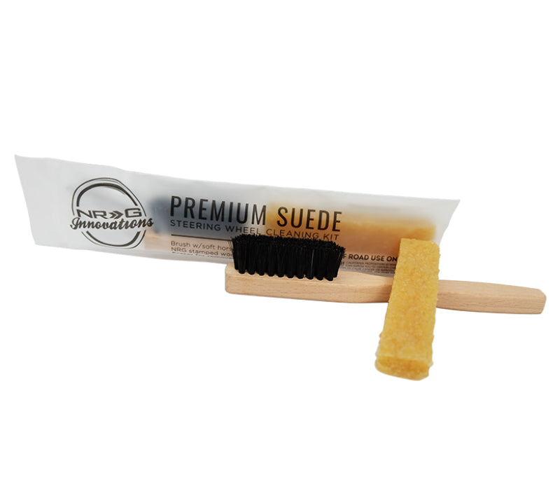 NRG Suede Steering Wheel Cleaning Kit- Including Eraser and Horse Brush - Black Ops Auto Works