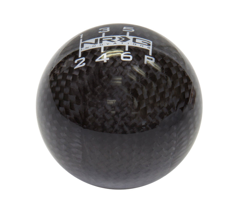 NRG Universal Ball Style Shift Knob - Black Carbon Fiber (6 Speed Pattern) - Black Ops Auto Works