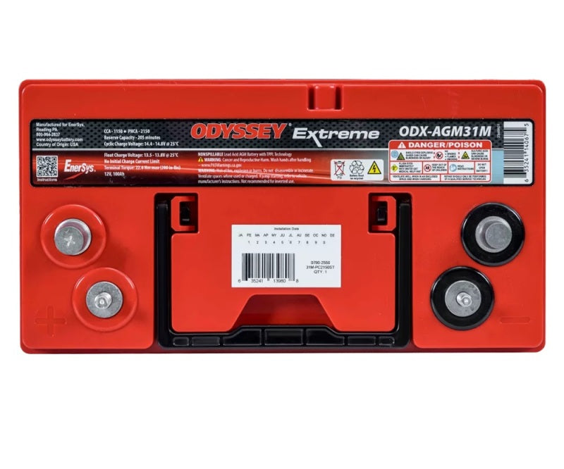 Odyssey Battery Marine/RV Extreme AGM Battery (31M-PC2150ST) - Odyssey Battery ODX-AGM31M