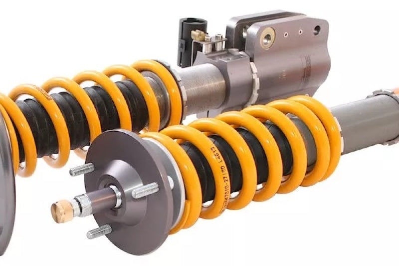 Öhlins rear shock with piggyback reservoir and compression adjuster
