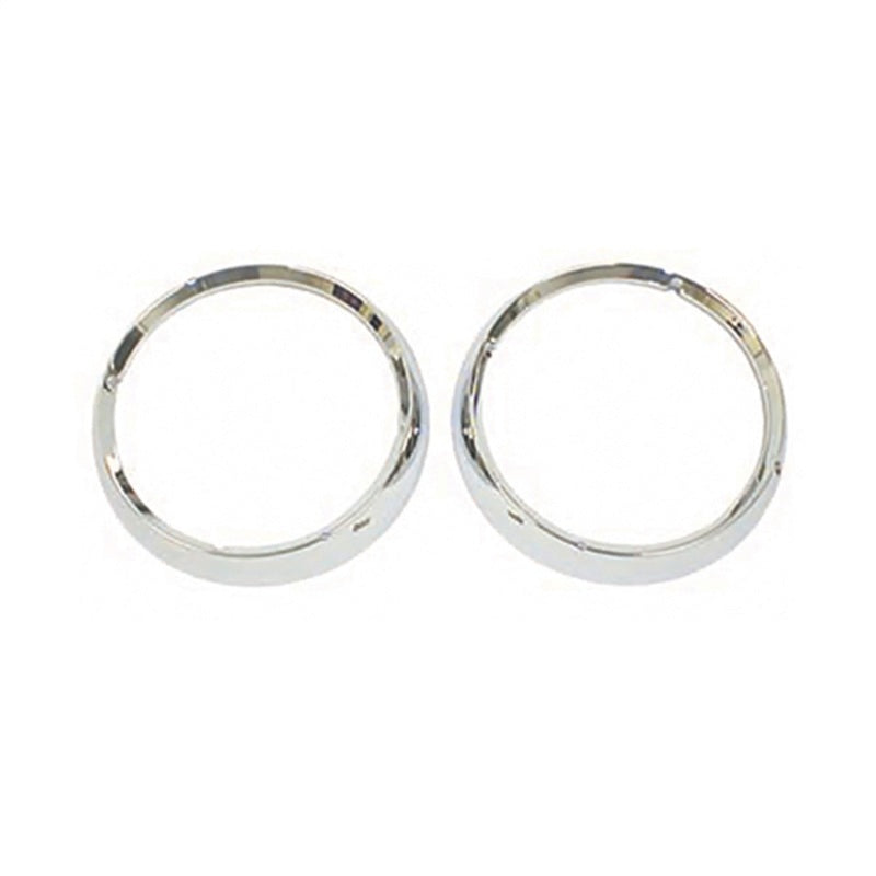 Omix Headlight Bezel Set Chrome 72-86 Jeep CJ Models - Black Ops Auto Works